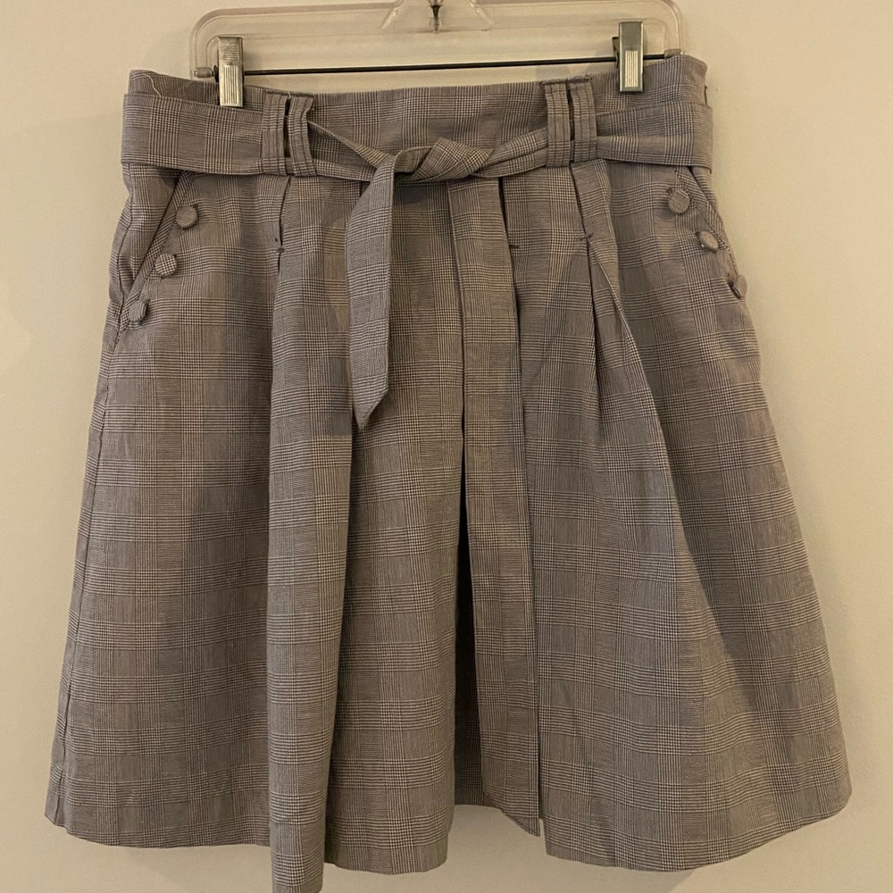 Ladies Ben Sherman Grey Plaid Skirt Size Medium